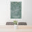 24x36 Greensboro North Carolina Map Print Portrait Orientation in Afternoon Style Behind 2 Chairs Table and Potted Plant