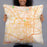Person holding 22x22 Custom Greensboro North Carolina Map Throw Pillow in Watercolor