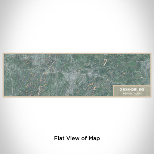 Flat View of Map Custom Greensburg Pennsylvania Map Enamel Mug in Afternoon