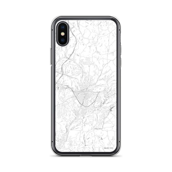 Custom iPhone X/XS Greensburg Pennsylvania Map Phone Case in Classic