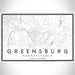 Greensburg Pennsylvania Map Print Landscape Orientation in Classic Style With Shaded Background