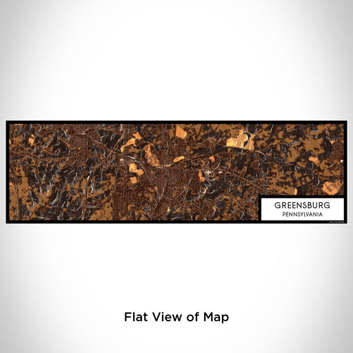 Flat View of Map Custom Greensburg Pennsylvania Map Enamel Mug in Ember