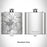 Rendered View of Greensburg Pennsylvania Map Engraving on 6oz Stainless Steel Flask