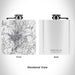 Rendered View of Greensburg Pennsylvania Map Engraving on 6oz Stainless Steel Flask in White