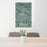 24x36 Greenville North Carolina Map Print Portrait Orientation in Afternoon Style Behind 2 Chairs Table and Potted Plant