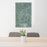 24x36 Greenville South Carolina Map Print Portrait Orientation in Afternoon Style Behind 2 Chairs Table and Potted Plant