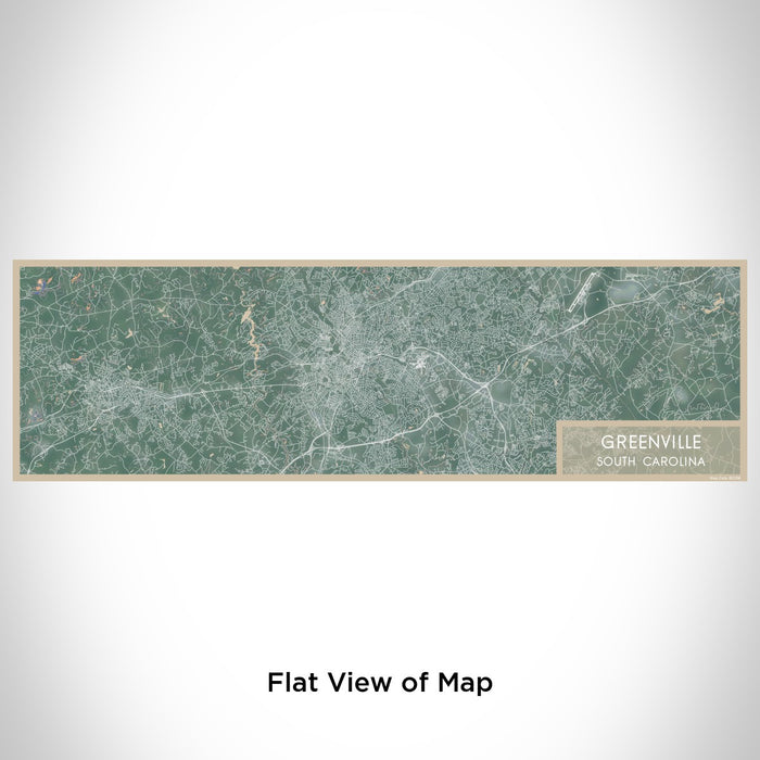 Flat View of Map Custom Greenville South Carolina Map Enamel Mug in Afternoon