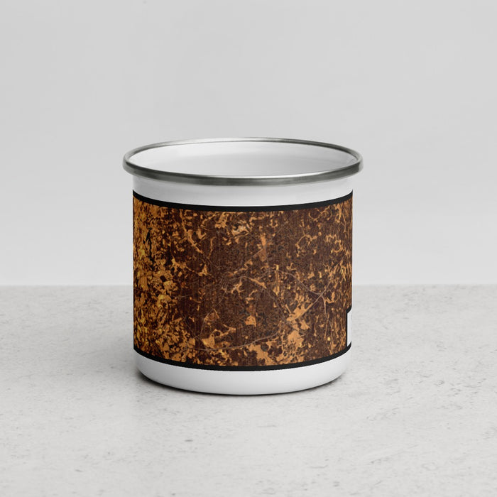 Front View Custom Greenville South Carolina Map Enamel Mug in Ember