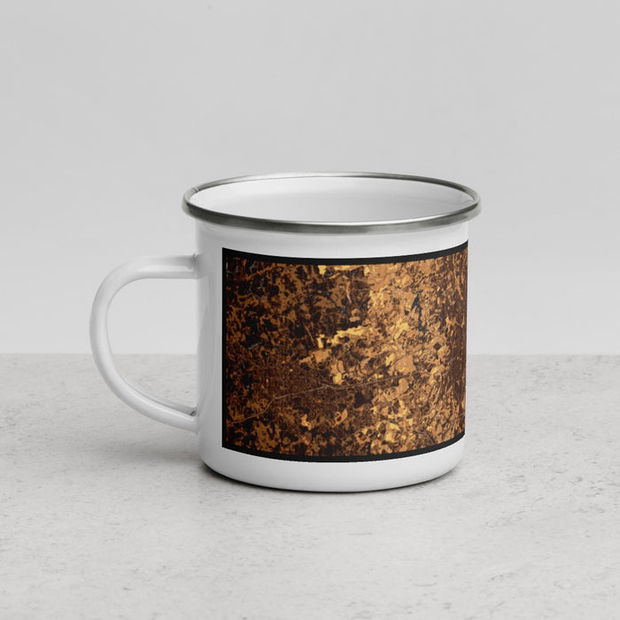 Left View Custom Greenville South Carolina Map Enamel Mug in Ember