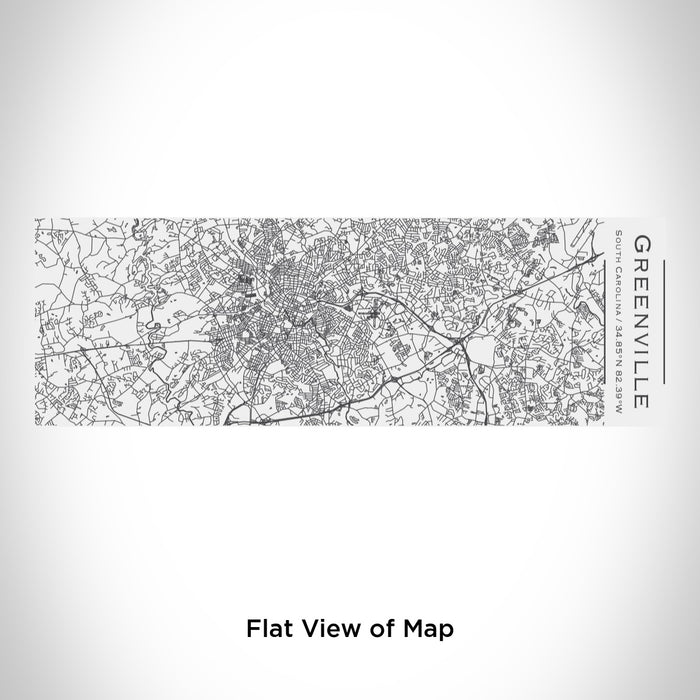 Rendered View of Greenville South Carolina Map Engraving on 10oz Stainless Steel Insulated Cup with Sliding Lid in White