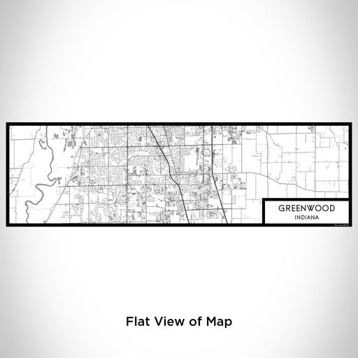 Flat View of Map Custom Greenwood Indiana Map Enamel Mug in Classic