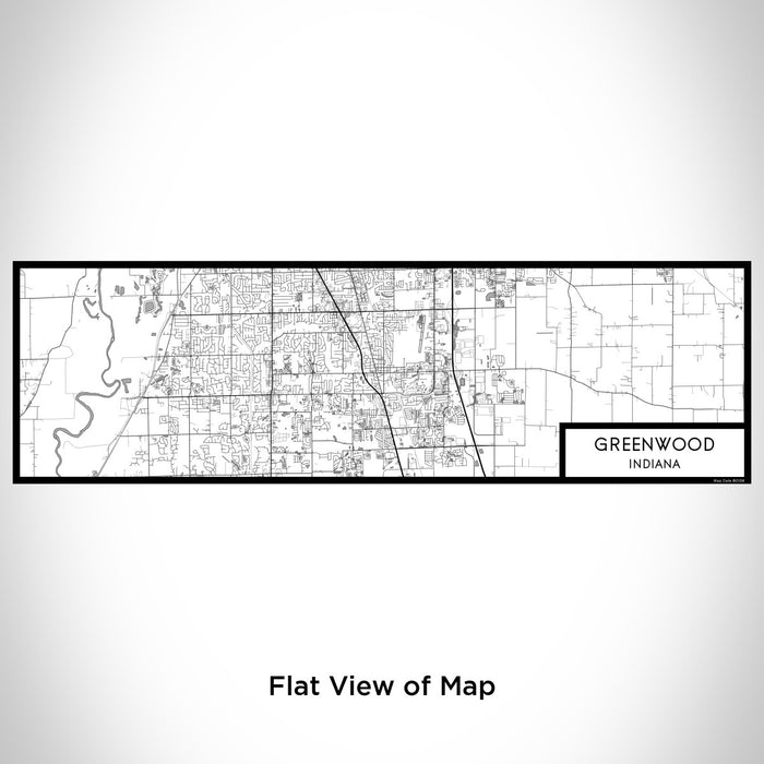 Flat View of Map Custom Greenwood Indiana Map Enamel Mug in Classic