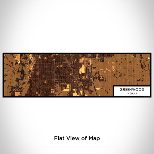 Flat View of Map Custom Greenwood Indiana Map Enamel Mug in Ember
