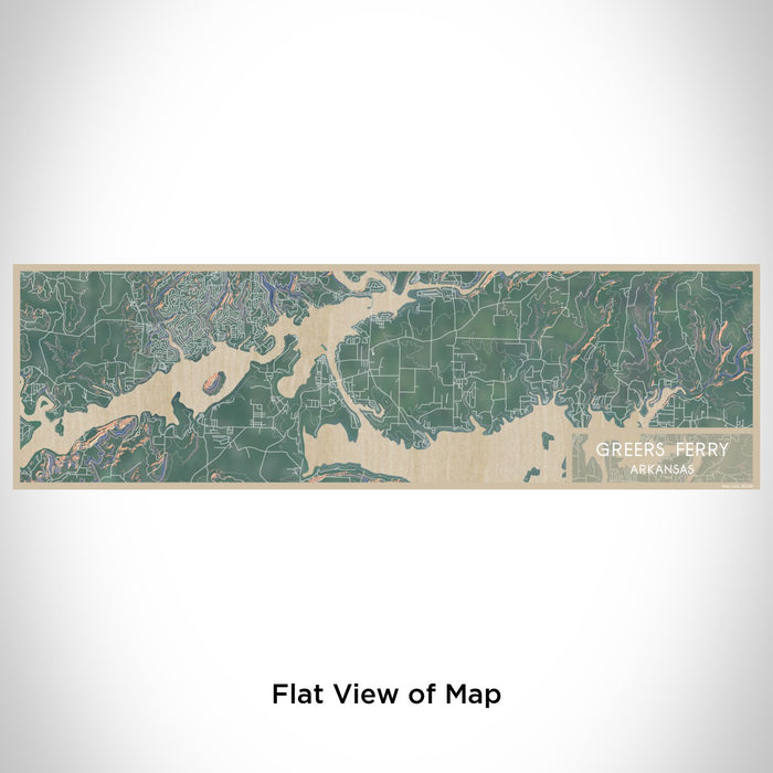 Flat View of Map Custom Greers Ferry Arkansas Map Enamel Mug in Afternoon