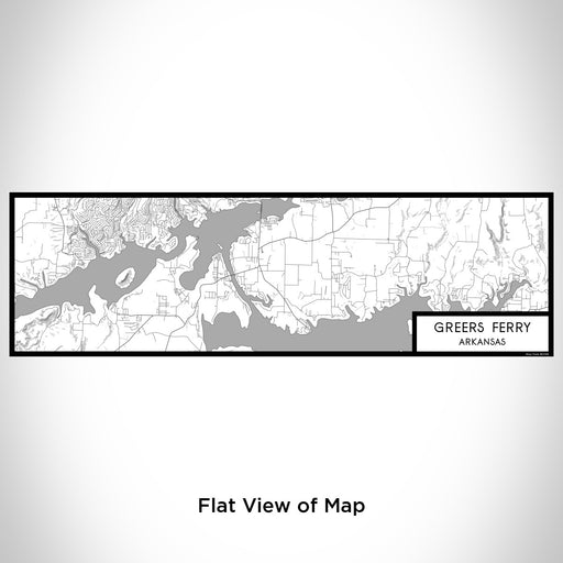 Flat View of Map Custom Greers Ferry Arkansas Map Enamel Mug in Classic
