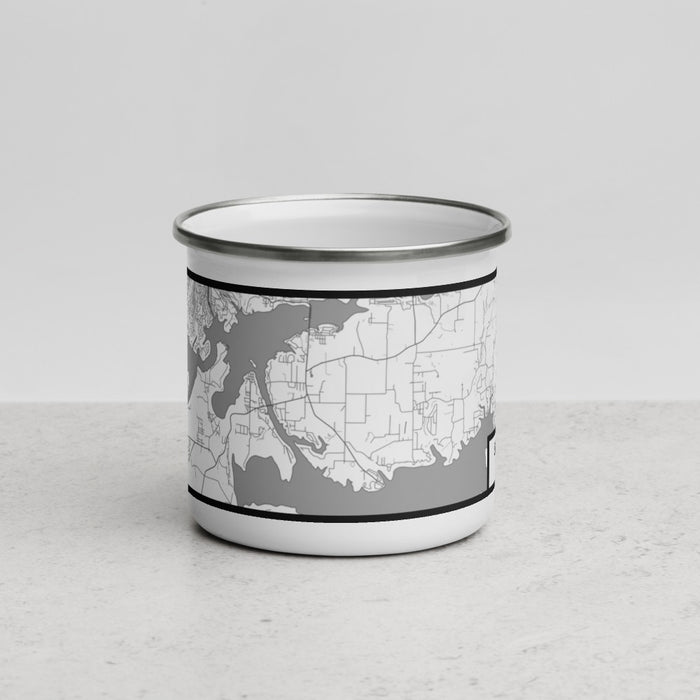 Front View Custom Greers Ferry Arkansas Map Enamel Mug in Classic