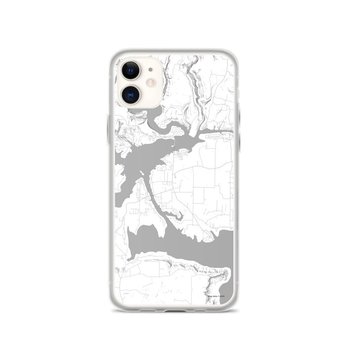 Custom iPhone 11 Greers Ferry Arkansas Map Phone Case in Classic