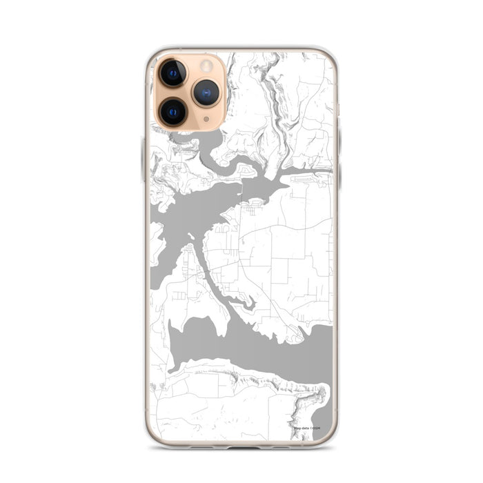 Custom iPhone 11 Pro Max Greers Ferry Arkansas Map Phone Case in Classic