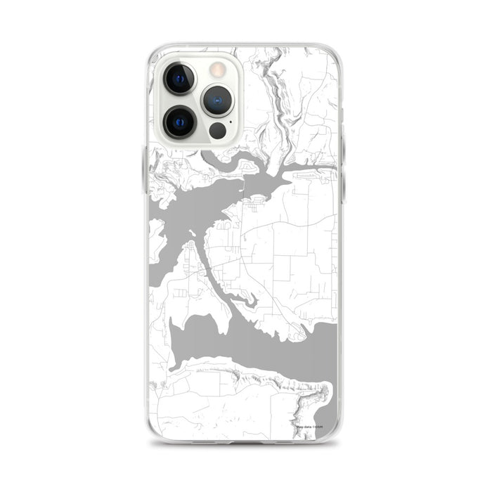 Custom iPhone 12 Pro Max Greers Ferry Arkansas Map Phone Case in Classic