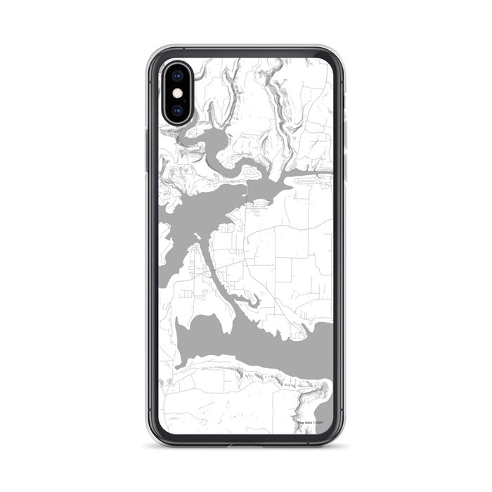 Custom iPhone XS Max Greers Ferry Arkansas Map Phone Case in Classic