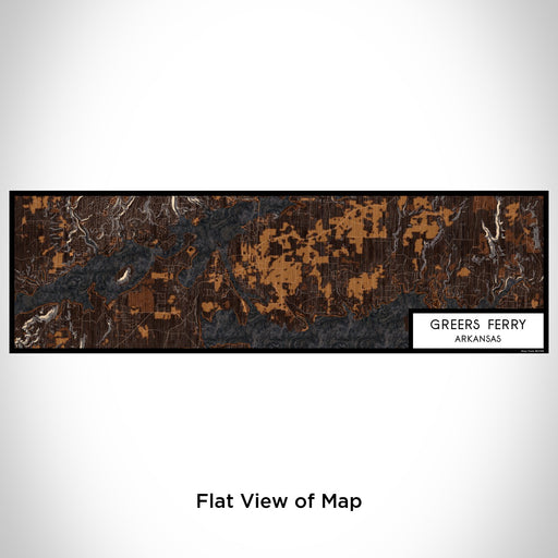 Flat View of Map Custom Greers Ferry Arkansas Map Enamel Mug in Ember