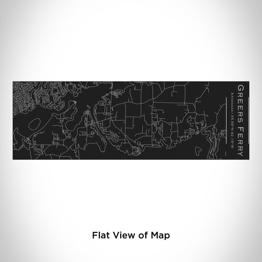 Rendered View of Greers Ferry Arkansas Map Engraving on 10oz Stainless Steel Insulated Cup with Sliding Lid in Black