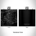 Rendered View of Greers Ferry Arkansas Map Engraving on 6oz Stainless Steel Flask in Black