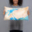 Person holding 20x12 Custom Greers Ferry Arkansas Map Throw Pillow in Watercolor