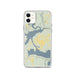 Custom iPhone 11 Greers Ferry Arkansas Map Phone Case in Woodblock