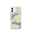 Custom iPhone 12 mini Greers Ferry Arkansas Map Phone Case in Woodblock