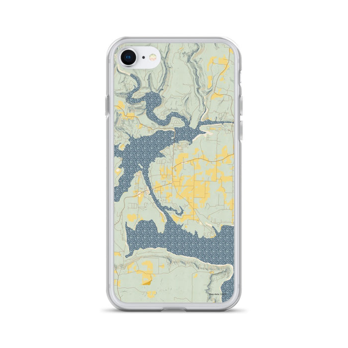 Custom iPhone SE Greers Ferry Arkansas Map Phone Case in Woodblock