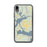 Custom iPhone XR Greers Ferry Arkansas Map Phone Case in Woodblock