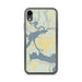 Custom iPhone XR Greers Ferry Arkansas Map Phone Case in Woodblock