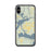 Custom iPhone X/XS Greers Ferry Arkansas Map Phone Case in Woodblock