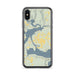 Custom iPhone X/XS Greers Ferry Arkansas Map Phone Case in Woodblock
