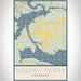 Greers Ferry Arkansas Map Print Portrait Orientation in Woodblock Style With Shaded Background