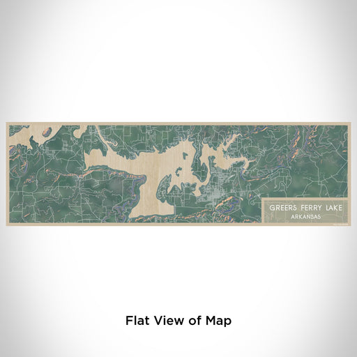 Flat View of Map Custom Greers Ferry Lake Arkansas Map Enamel Mug in Afternoon