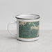 Left View Custom Greers Ferry Lake Arkansas Map Enamel Mug in Afternoon