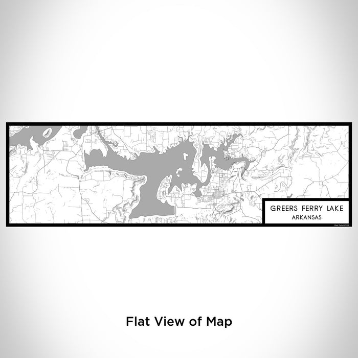 Flat View of Map Custom Greers Ferry Lake Arkansas Map Enamel Mug in Classic