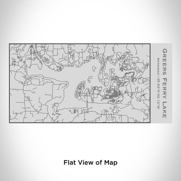Rendered View of Greers Ferry Lake Arkansas Map Engraving on 17oz Stainless Steel Insulated Cola Bottle