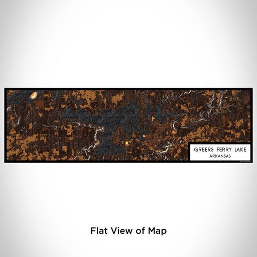 Flat View of Map Custom Greers Ferry Lake Arkansas Map Enamel Mug in Ember