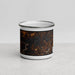 Front View Custom Greers Ferry Lake Arkansas Map Enamel Mug in Ember