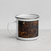 Left View Custom Greers Ferry Lake Arkansas Map Enamel Mug in Ember