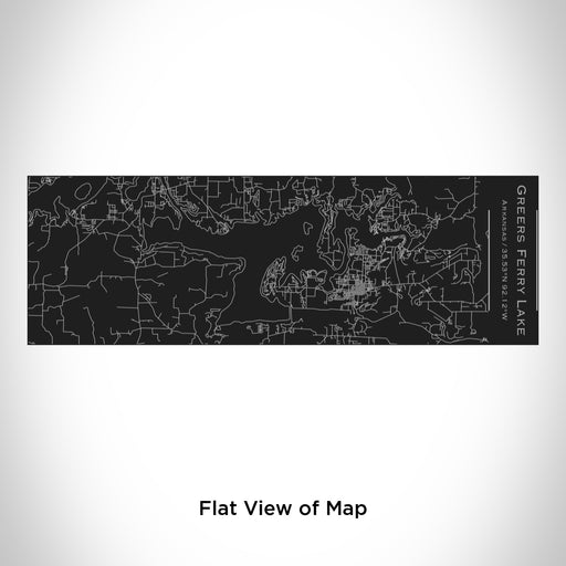 Rendered View of Greers Ferry Lake Arkansas Map Engraving on 10oz Stainless Steel Insulated Cup with Sliding Lid in Black