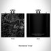 Rendered View of Greers Ferry Lake Arkansas Map Engraving on 6oz Stainless Steel Flask in Black