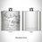 Rendered View of Greers Ferry Lake Arkansas Map Engraving on 6oz Stainless Steel Flask