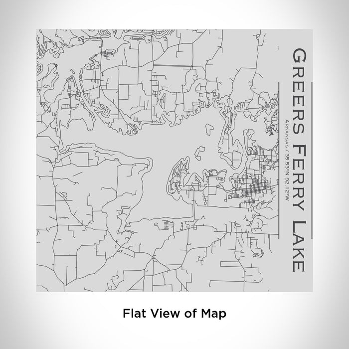 Rendered View of Greers Ferry Lake Arkansas Map Engraving on 17oz Stainless Steel Insulated Tumbler