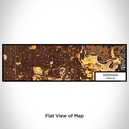 Flat View of Map Custom Gresham Oregon Map Enamel Mug in Ember