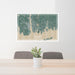 24x36 Groton Connecticut Map Print Lanscape Orientation in Afternoon Style Behind 2 Chairs Table and Potted Plant