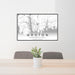 24x36 Groton Connecticut Map Print Lanscape Orientation in Classic Style Behind 2 Chairs Table and Potted Plant
